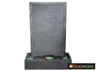 Ripple Wall Solar Fountain - Charcoal